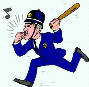 a cartoon policeman