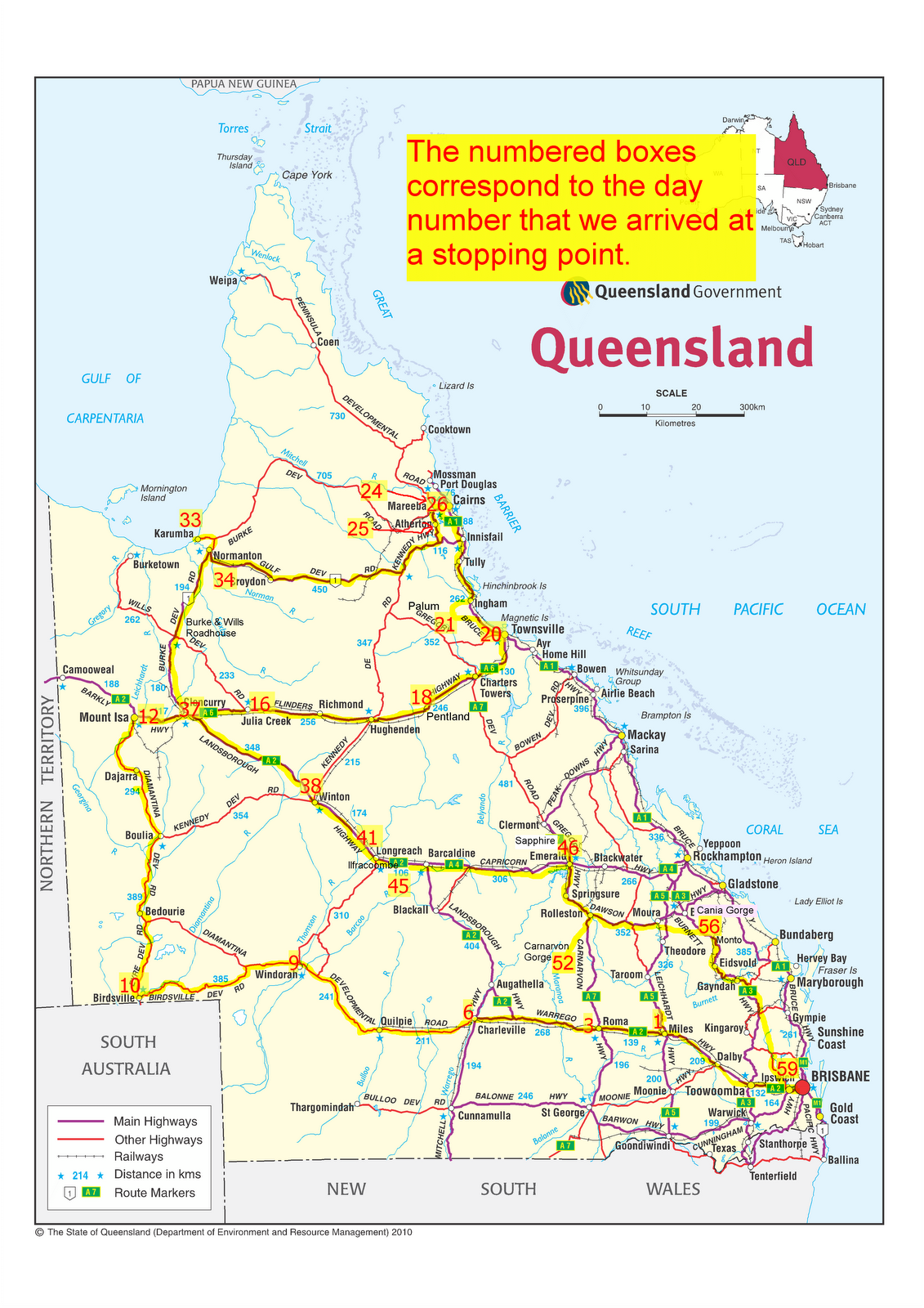 A Pomme camping in Queensland