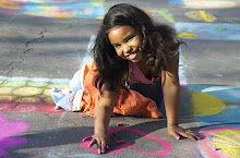 Child street painting
