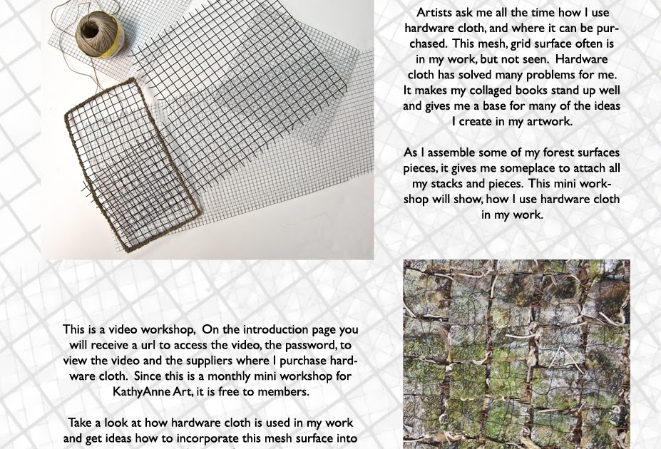 Inside KathyAnne Art Working with Hardware Cloth