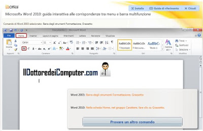 guida interattiva office 2010