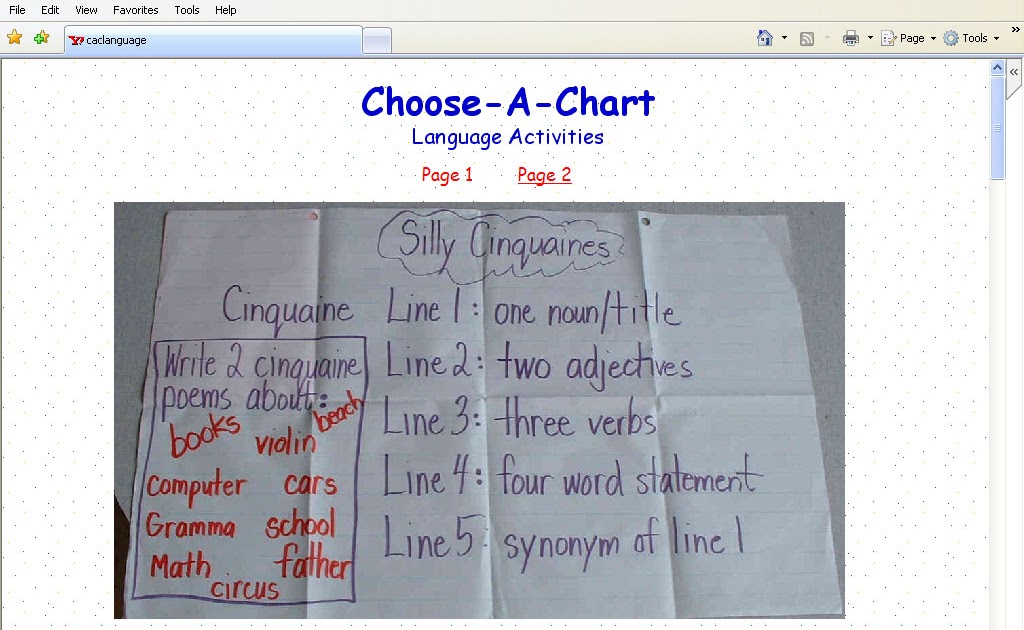 Choose a chart homework picture