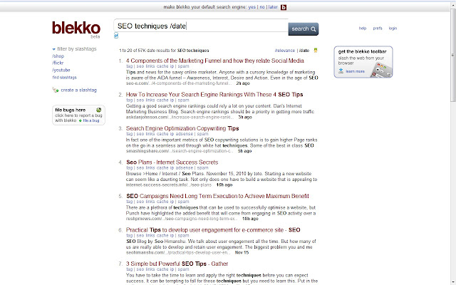 Suppose you want to search recent SEO Techniques then type slashtags as Suppose you want to search recent SEO Techniques then type slashtags as