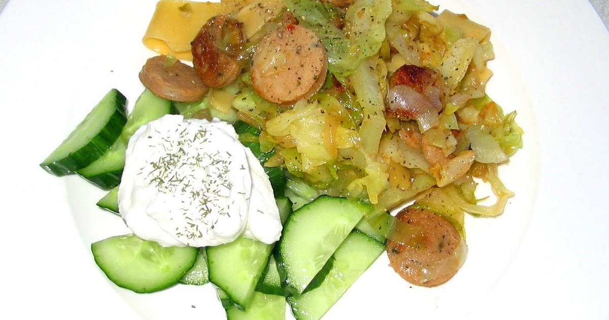 According to Lia Egg Noodles with Cabbage and Sausage