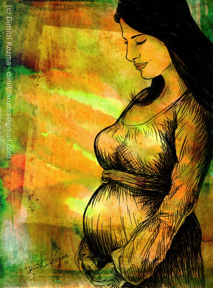 The Art Of Dimitri Kozma: The Pregnant - Painting by ...