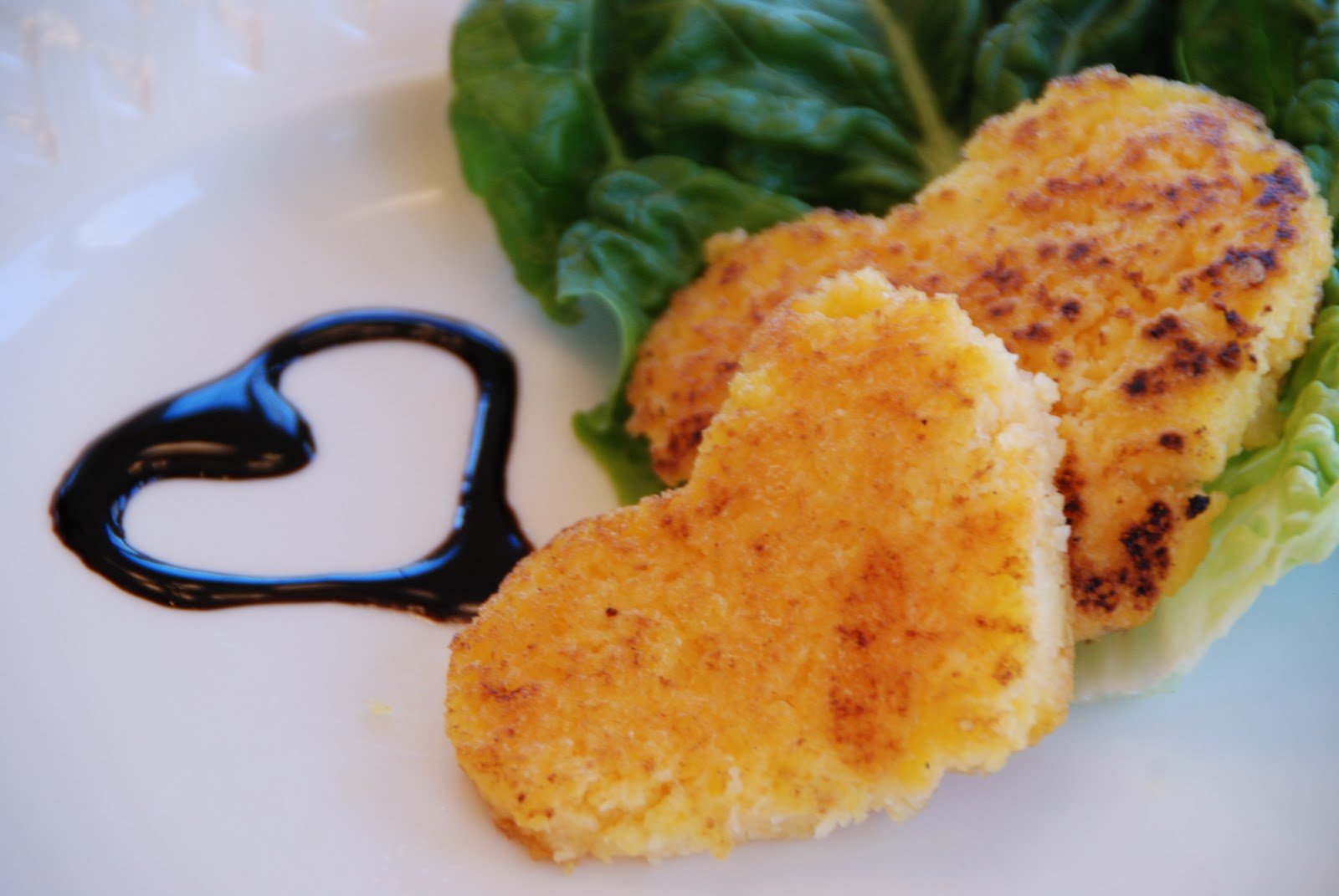 HeartShaped Cheesy Polenta