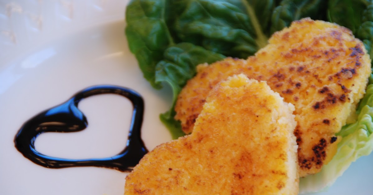 HeartShaped Cheesy Polenta