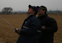 Peter flying, Stephane calling