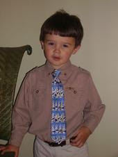Riley in his tie