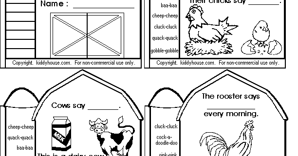 Coloring Books And Drawing Farm Animals Mini Book Learningenglishesl