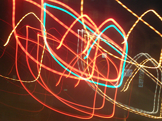 picture from the car at night