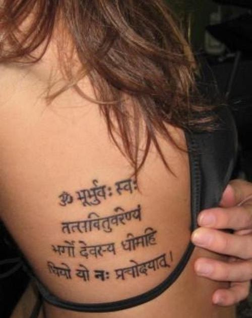 TATTOO CENTER Hindu Mantra Tattoo