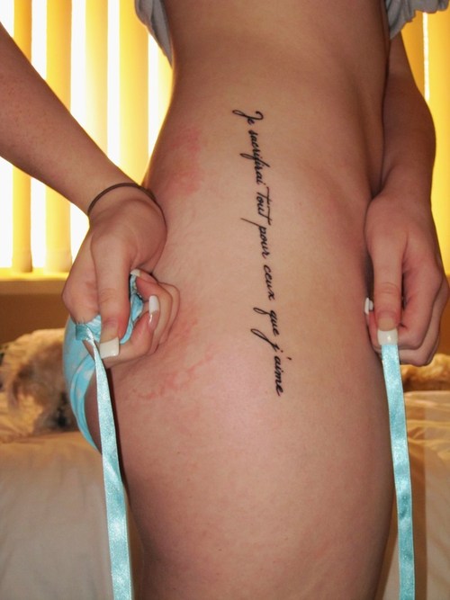 russian lettering tattoo
