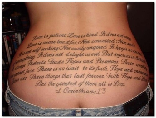 tattoos of letters. letter tattoos on back.