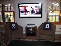 livingroom seating with HD screen