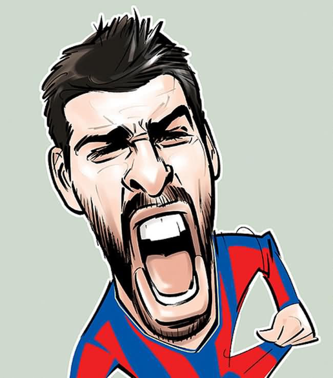 Gerard Pique Caricature Gerard Pique Barcelona 2010. Gerard Pique Caricature
