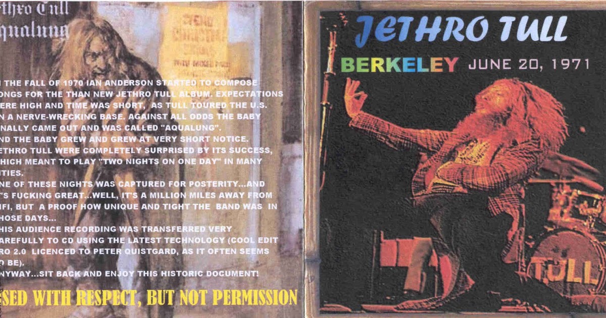 Aqualung/My God Jethro Tull Tribute Blog JETHRO TULLWIND UPBERKELEY 1971