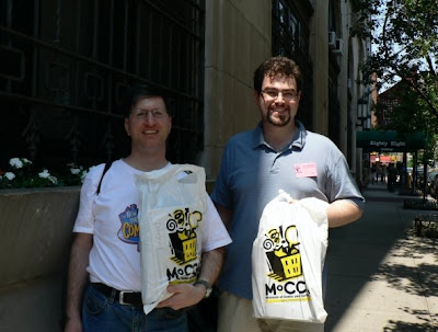 Steve Bergson and Josh Lipowsky near the armory on Sunday