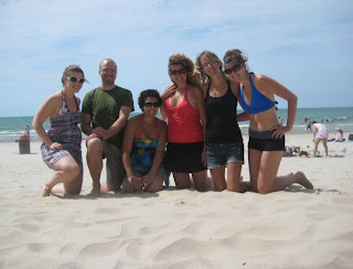 Greetings from Sandbanks! Jamie, Dan, Jocey, Tor, Holly and Pam