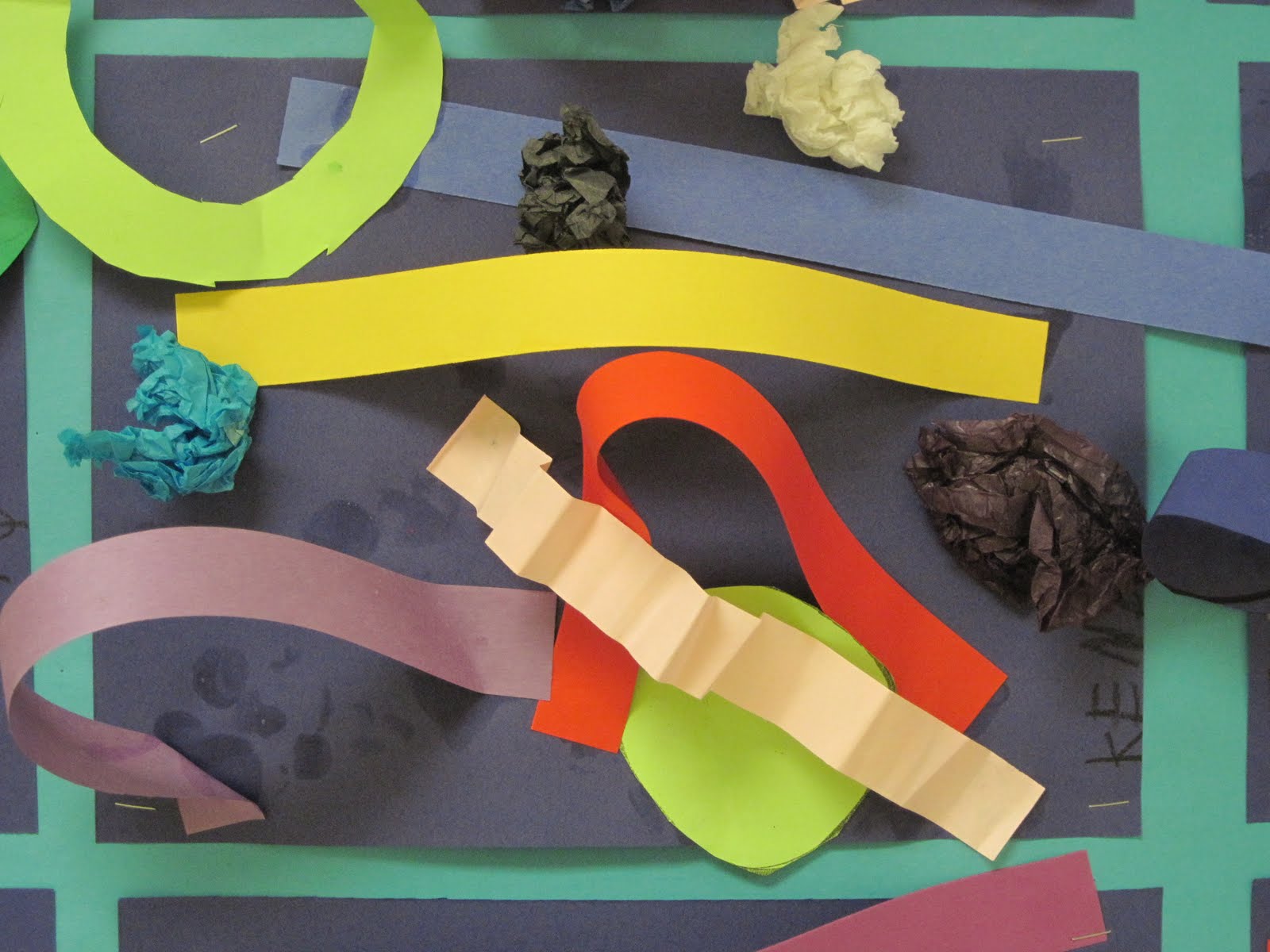 Line Art Lesson For Kindergarten : Lines dots and doodles paper sculptures kindergarten