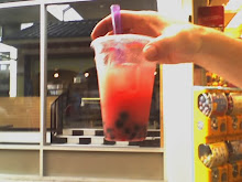 Strawberry tapioca drink in Japan town--chewy!