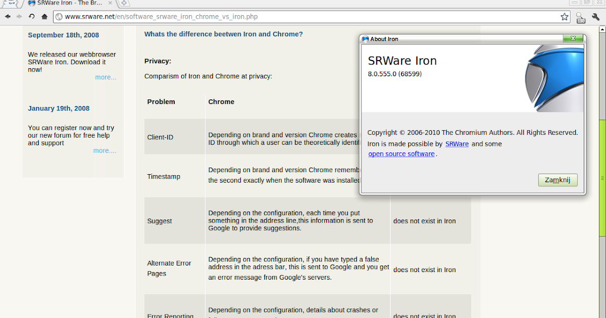 SRWare Iron 113.0.5750.0 free SRWare Iron 113.0.5750.0 free