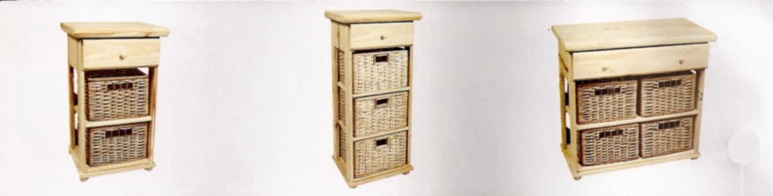 HyA MUEBLES DE PINO Pino y mimbre HyA MUEBLES DE PINO Pino y mimbre
