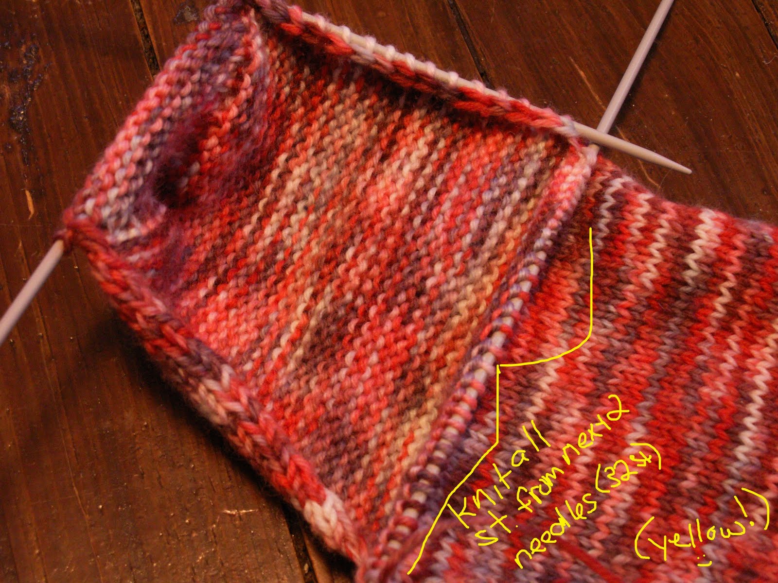 Mistress of Knitting: Knitting Top-Down Socks, Part 3 - Picking up stitches f...
