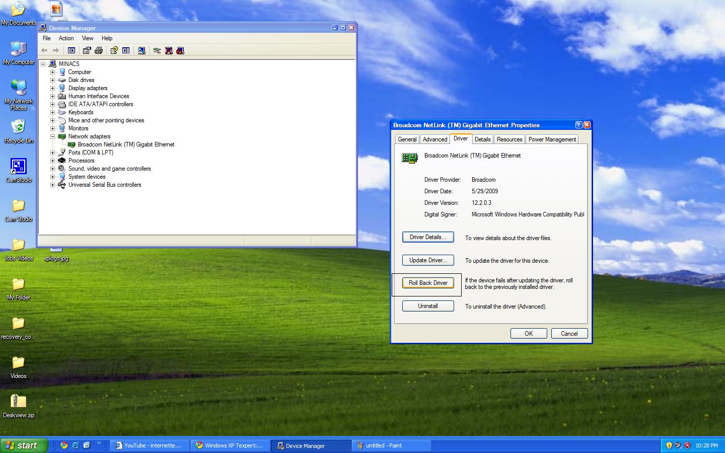 Windows XP Texpert Update or change a device driver In Windows XP