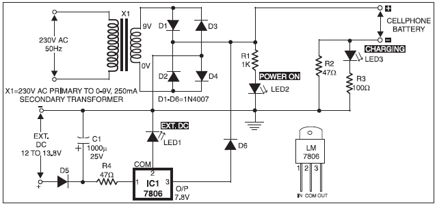 electro mobile phone battery charger circuit electro mobile phone battery charger circuit