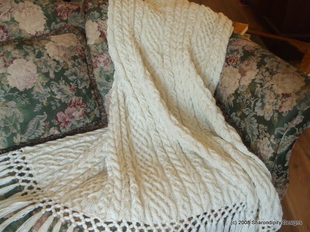 Sharondipity Designs: Celtic Aran Afghan Pattern