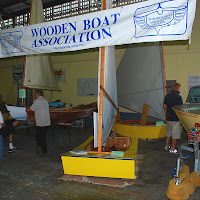 OzRacers and Eureka CAnoe - boats at brisbane working with wood show