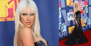 Christina Aguilera, eyeliner, eye makeup, bold eyeliner, heavy eyeliner, MTV VMAs, Video Music Awards, celebrity eye makeup