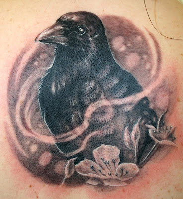 black bird tattoo. lack bird tattoo.