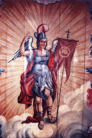 Pintura de São Miguel no teto do altar-mor