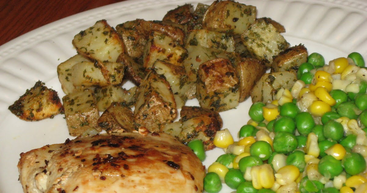 Five Little Peaches Buttery Garlic Chicken and Parmesan Roasted Potatoes