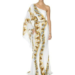 Amazon.com: Black Printed Lounge Dress Leaf Print Georgette Boho