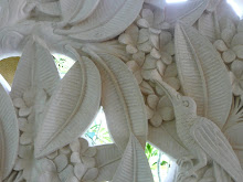 Hand carved stone wall panel