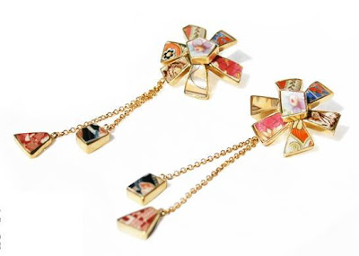 Multi Colored Broken Crockery Unique Jewelry
