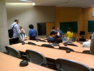 The typical post-talk gatherings