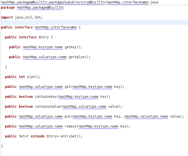 For compatibility with the maps from Java i generated an interface which is For compatibility with the maps from Java i generated an interface which is
