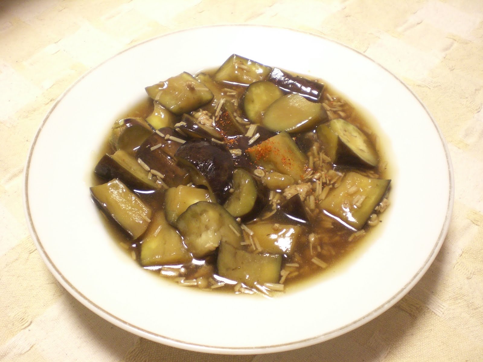 Japanese Recipes and Lifestyle Fried and boiled eggplant