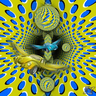 Rollers Optical Illusion