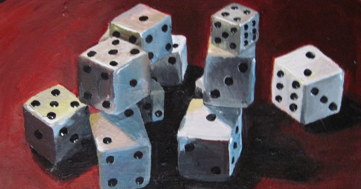 S.N. Kuipers Dice Acrylic Painting