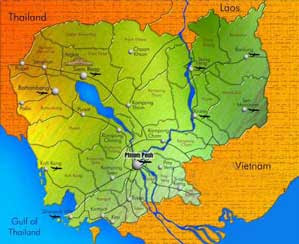Cambodia's map