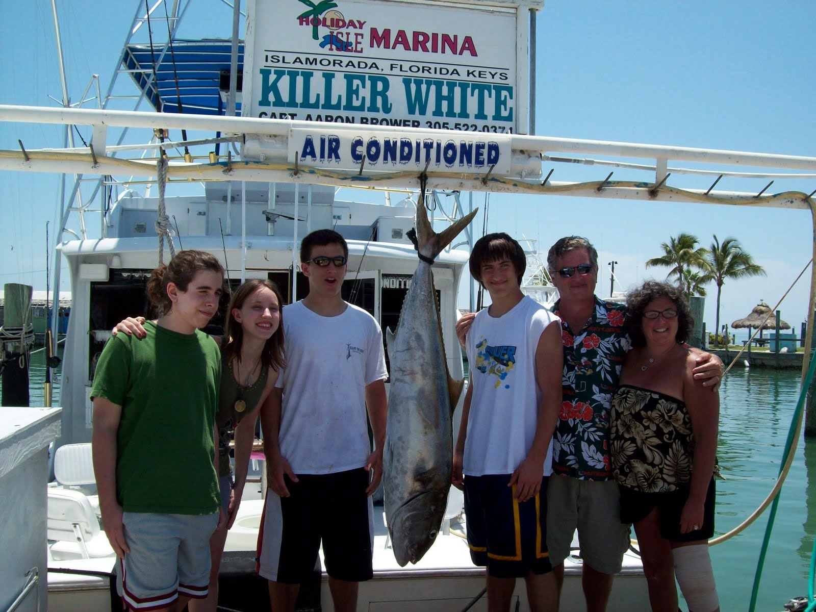 family with amberjack