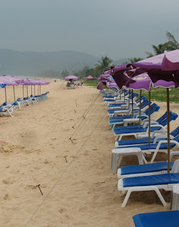 Hazy skies over Karon Beach