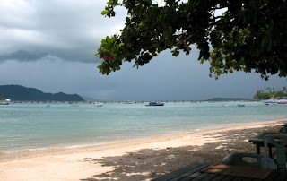 Dark clouds approaching Chalong Bay