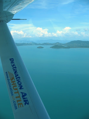 View from flight to Phi Phi, looking at Koh Yao Yai
