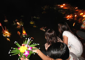 Floating Krathongs at Bang Wad Reservoir